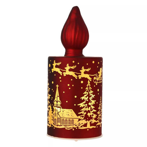 Picture of CHRISTMAS RED LED CANDLE